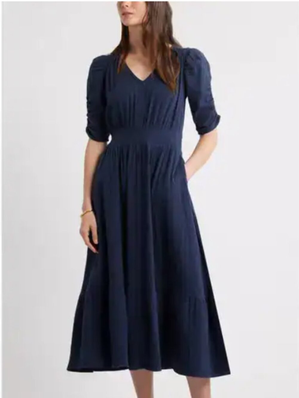 Caslon | Cotton Puff Sleeve Ruffle Hem Gauze Maxi Dress